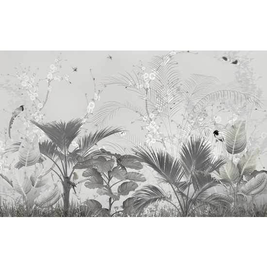 Papel pintado panorámico - Hojas Tropicales