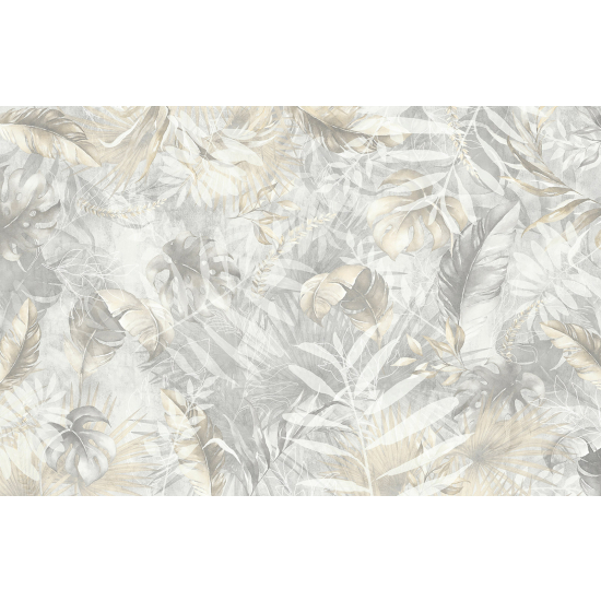 Papel pintado panorámico - Hojas Tropicales