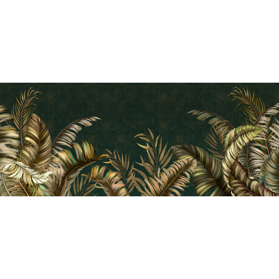 Papel pintado panorámico - Hojas Tropicales