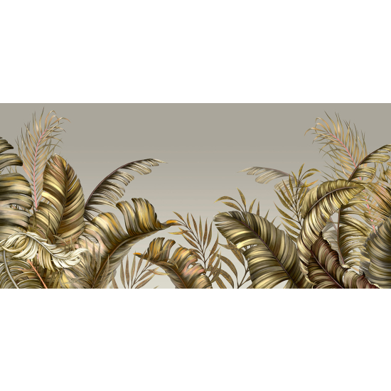 Papel pintado panorámico - Hojas Tropicales