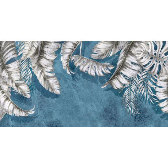 Papel pintado panorámico - Hojas Tropicales
