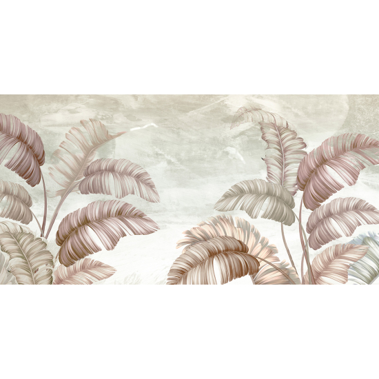 Papel pintado panorámico - Hojas Tropicales