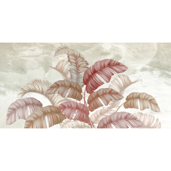 Papel pintado panorámico - Hojas Tropicales