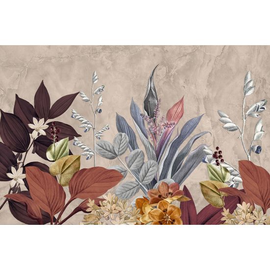Papel pintado panorámico - Hojas Tropicales
