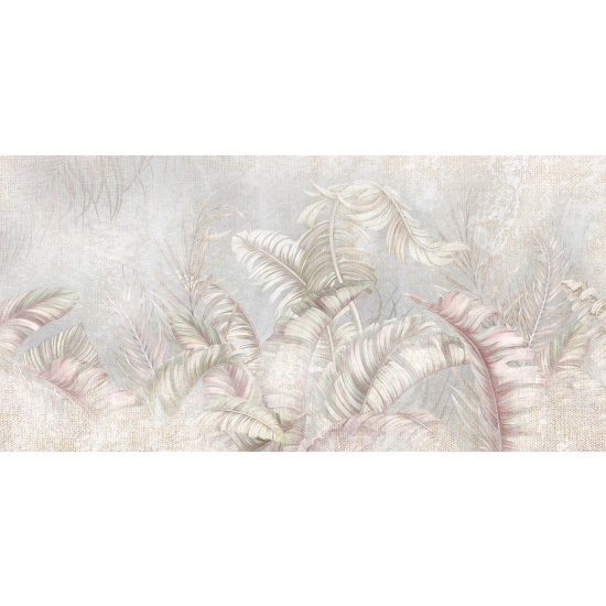 Papel pintado panorámico - Hojas Tropicales