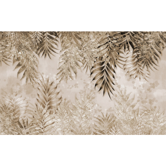 Papel pintado panorámico - Hojas Tropicales