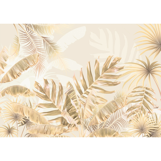 Papel pintado panorámico - Hojas Tropicales