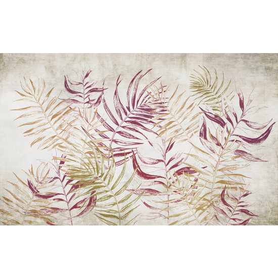 Papel pintado panorámico - Hojas Tropicales