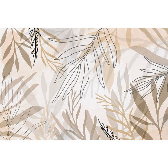 Papel pintado panorámico - Hojas Tropicales