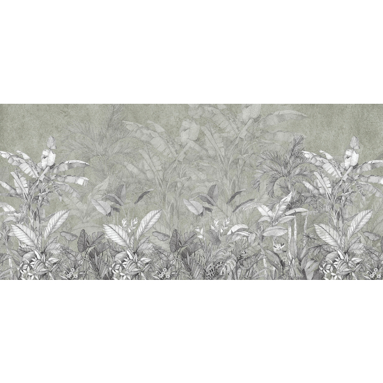 Papel pintado panorámico - Hojas Tropicales