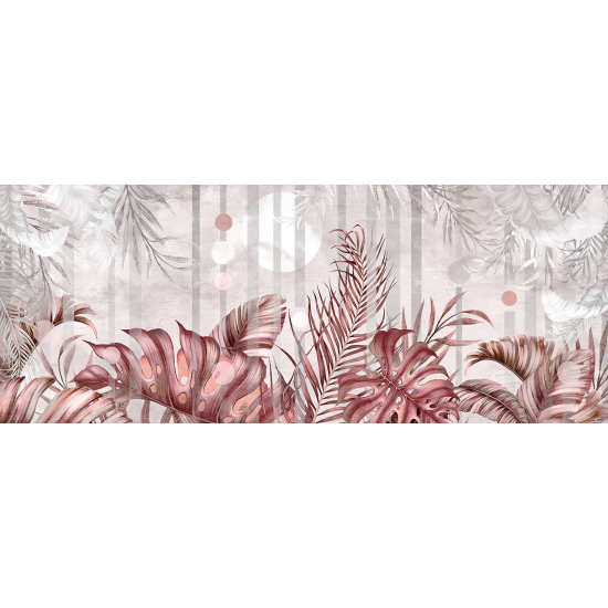 Papel pintado panorámico - Hojas Tropicales