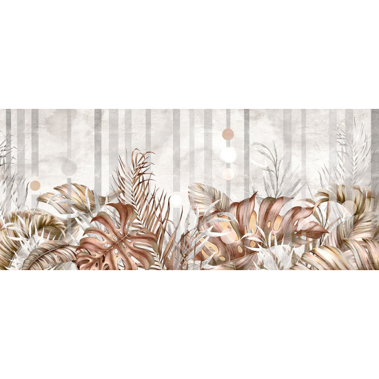 Papel pintado panorámico - Hojas Tropicales