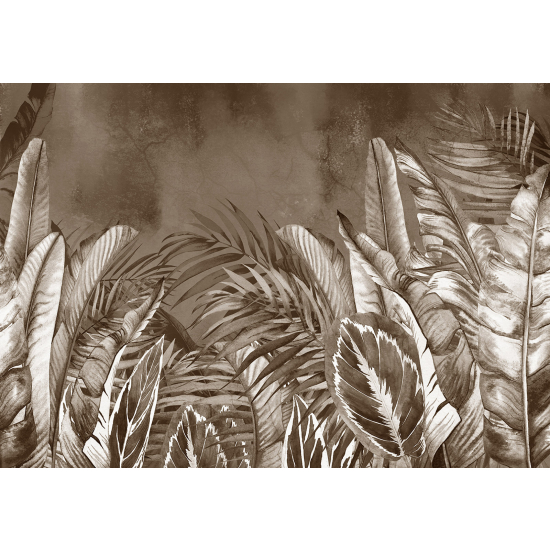 Papel pintado panorámico - Hojas Tropicales