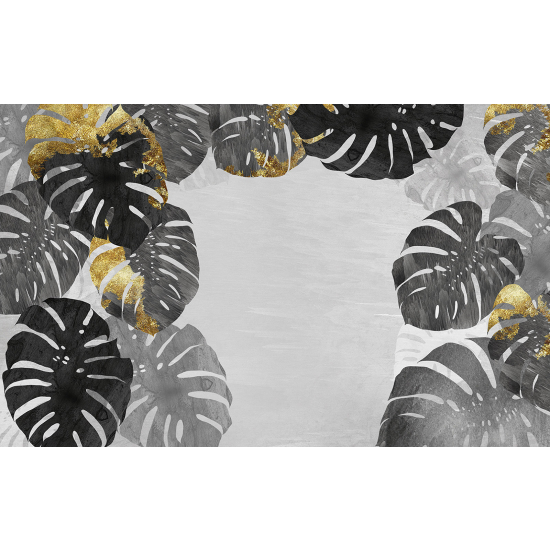 Papel pintado panorámico - Hojas tropicales