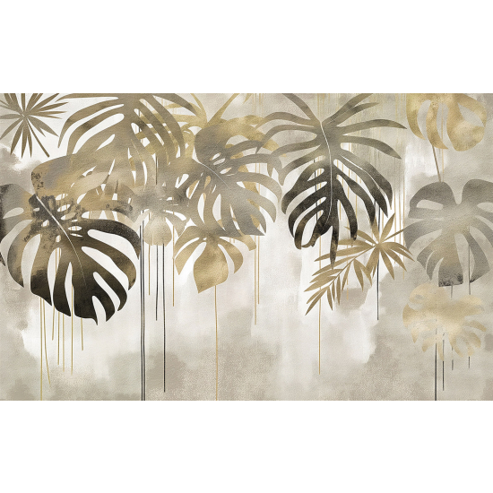 Papel pintado panorámico - Hojas tropicales