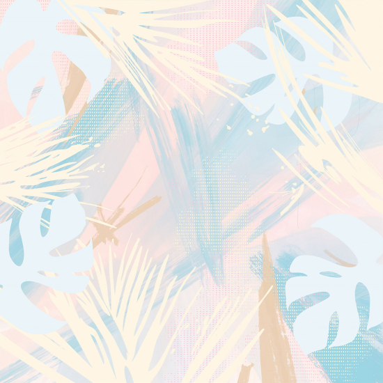 Papel pintado panorámico - Hojas tropicales