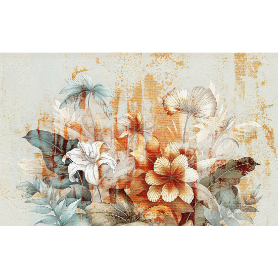 Papel pintado panorámico - Hojas tropicales