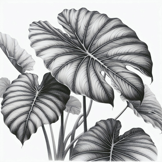 Papel pintado panorámico - Hojas tropicales