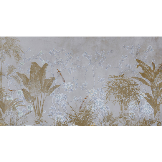 Papel pintado panorámico - Hojas tropicales