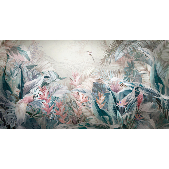 Papel pintado panorámico - Hojas tropicales