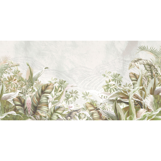 Papel pintado panorámico - Hojas tropicales