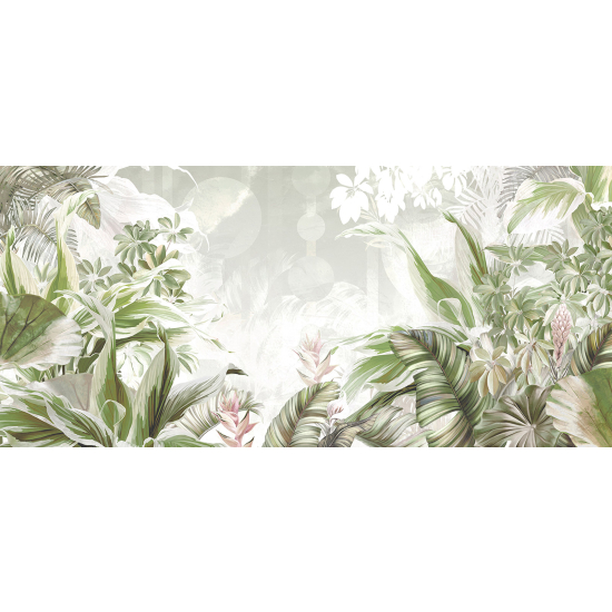 Papel pintado panorámico - Hojas tropicales
