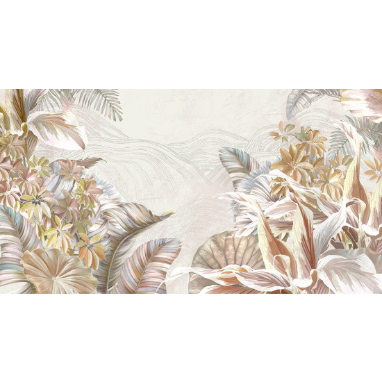 Papel pintado panorámico - Hojas tropicales