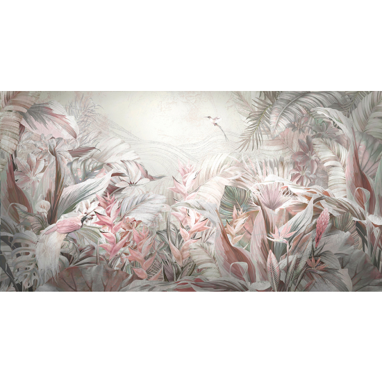 Papel pintado panorámico - Hojas tropicales