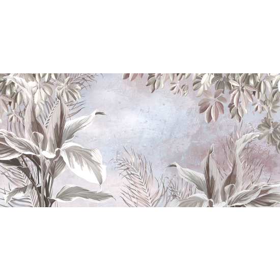 Papel pintado panorámico - Hojas tropicales
