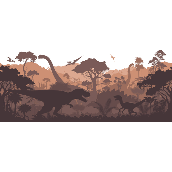Papel pintado panorámico infantil - Dinosaurios