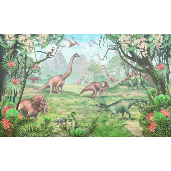 Papel pintado panorámico Infantil - Dinosaurios