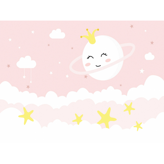 Papel pintado panorámico Infantil - Estrellas Luna