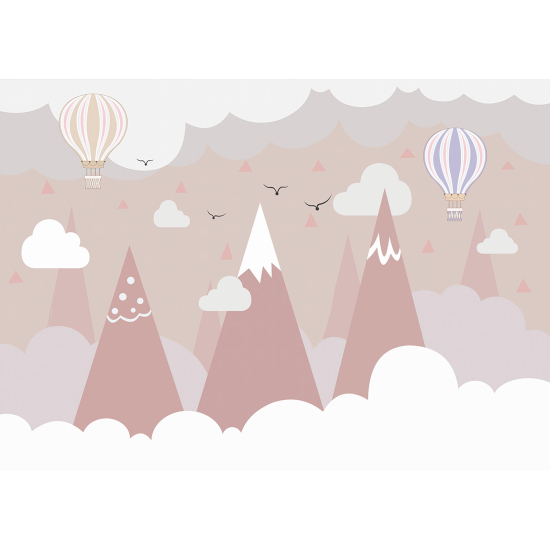 Papel pintado panorámico Infantil - Globos aerostáticos