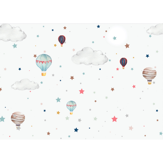 Papel pintado panorámico Infantil - Globos aerostáticos