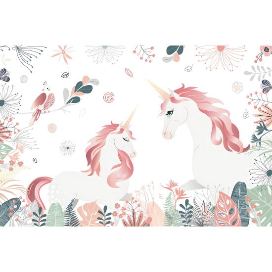 Papel pintado panorámico Infantil - Unicornios