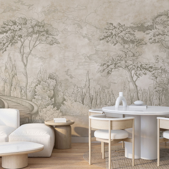 Papel pintado panorámico - Jardín
