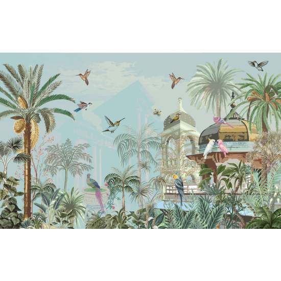 Papel pintado panorámico - Jardín de Pájaros