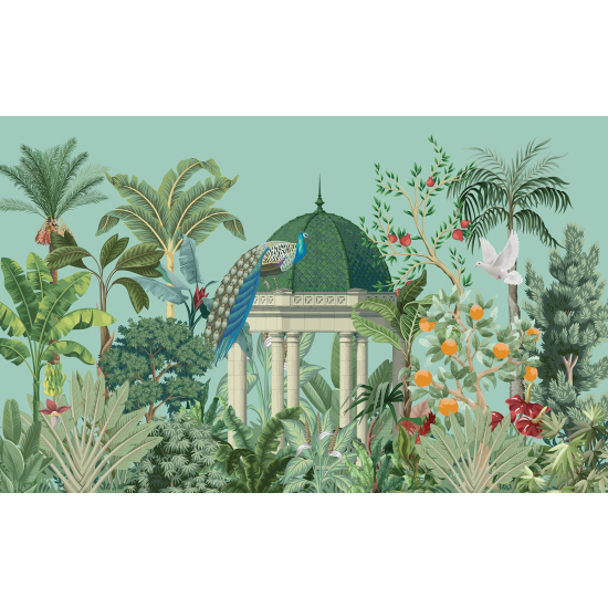 Papel pintado panorámico - Jardín de Pájaros