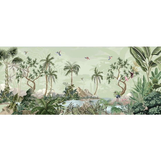 Papel pintado panorámico - Jardín de Pájaros
