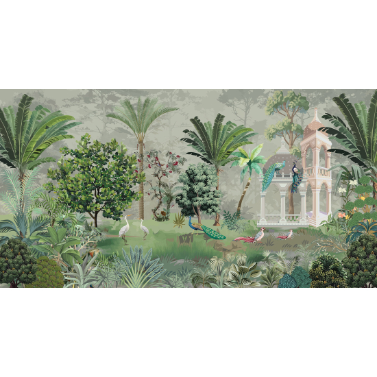 Papel pintado panorámico - Jardín de Pájaros