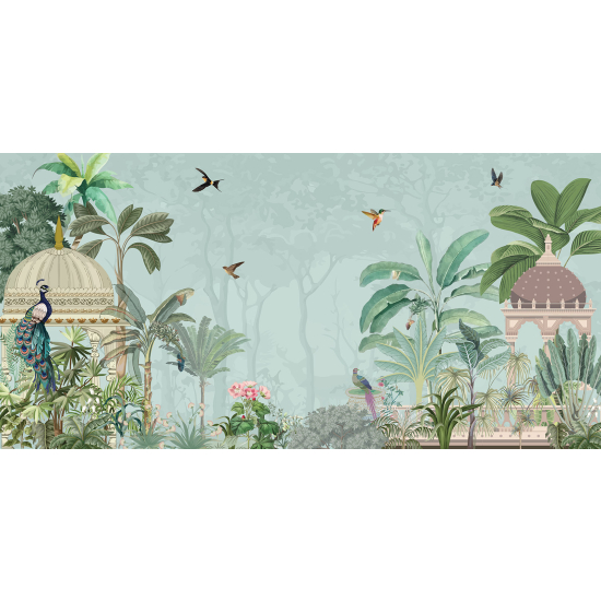Papel pintado panorámico - Jardín de Pájaros
