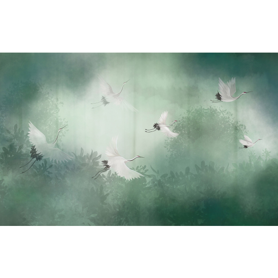 Papel pintado panorámico - Jardín de Pájaros