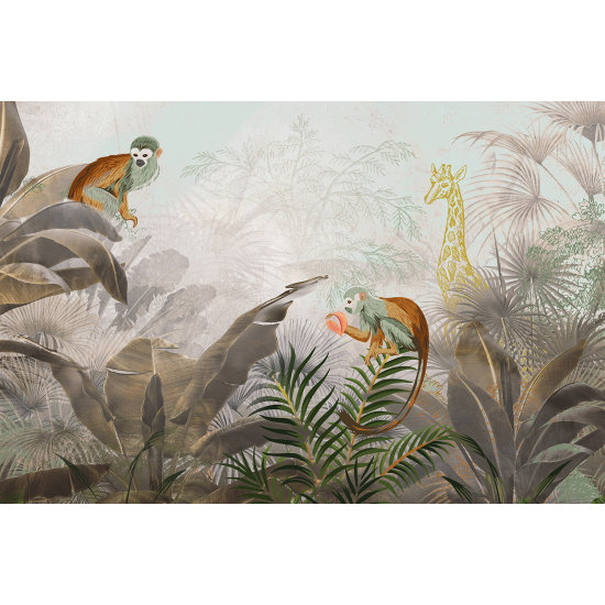 Papel pintado panorámico - Jungla Animales