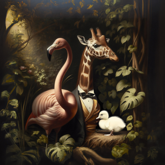 Papel pintado panorámico - Jungla Animales