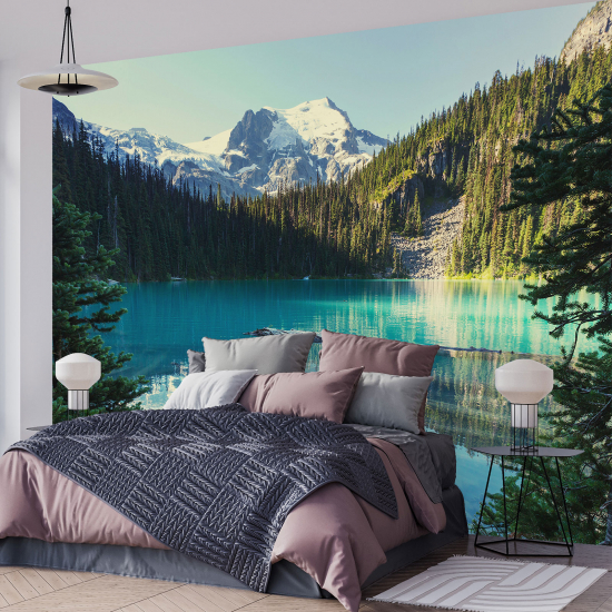 Papel pintado panorámico - Lago Montañas
