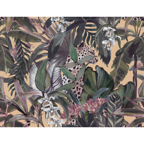 Papel pintado panorámico - Leopardo de la Jungla
