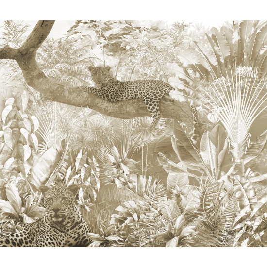 Papel pintado panorámico - Leopardo de la Jungla