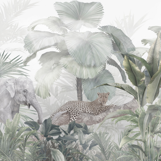 Papel pintado panorámico - Leopardo de la Jungla