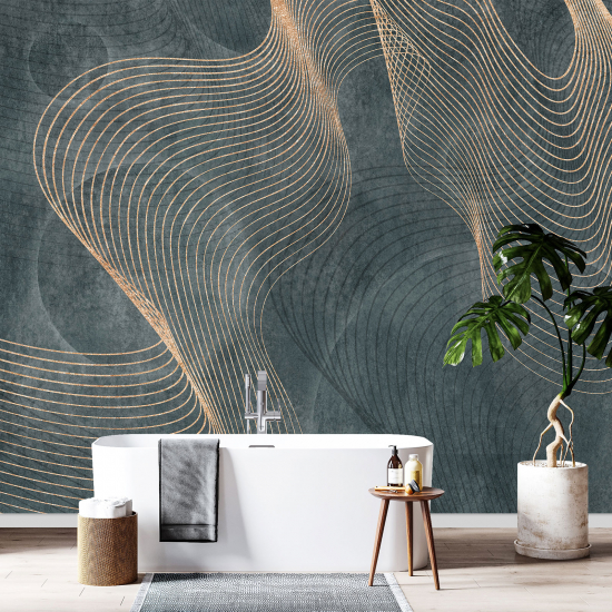 Papel pintado panorámico - Líneas onduladas