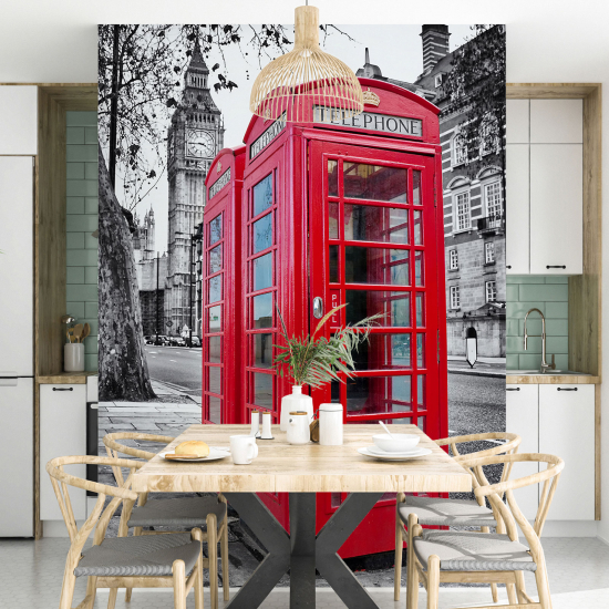Papel pintado panorámico - Londres Cabina telefónica